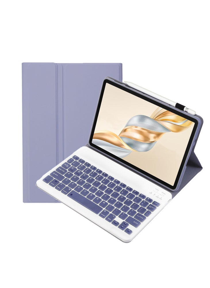 جراب AH28 لجهاز Honor Pad X9a/X9 Pro اللوحي القابل للفصل مع لوحة مفاتيح متوافقة مع تقنية البلوتوث والجلد والبولي يوريثان الحراري - أرجواني - Image 5